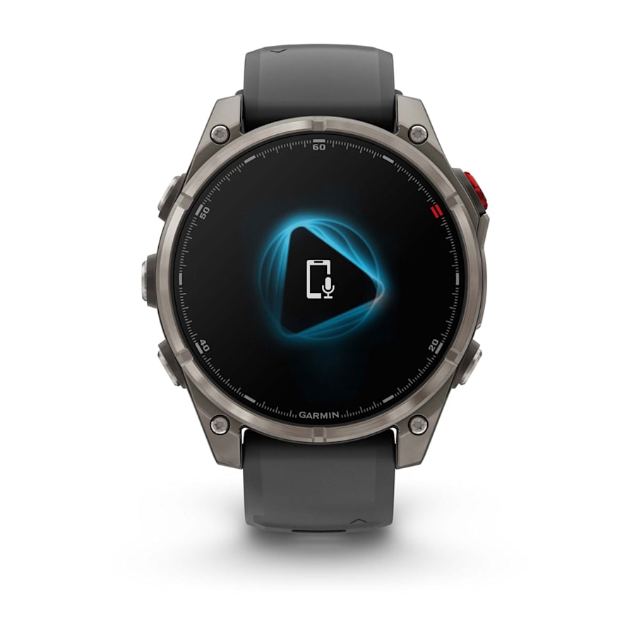 fēnix® 8 Pro – 47 mm, AMOLED Sapphire Titanium with Graphite/Black Silicone Band