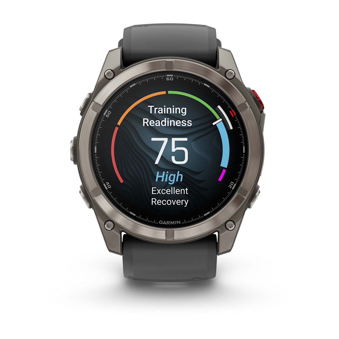 fēnix® 8 Pro – 51 mm AMOLED Sapphire Titanium with Graphite/Black Silicone Band