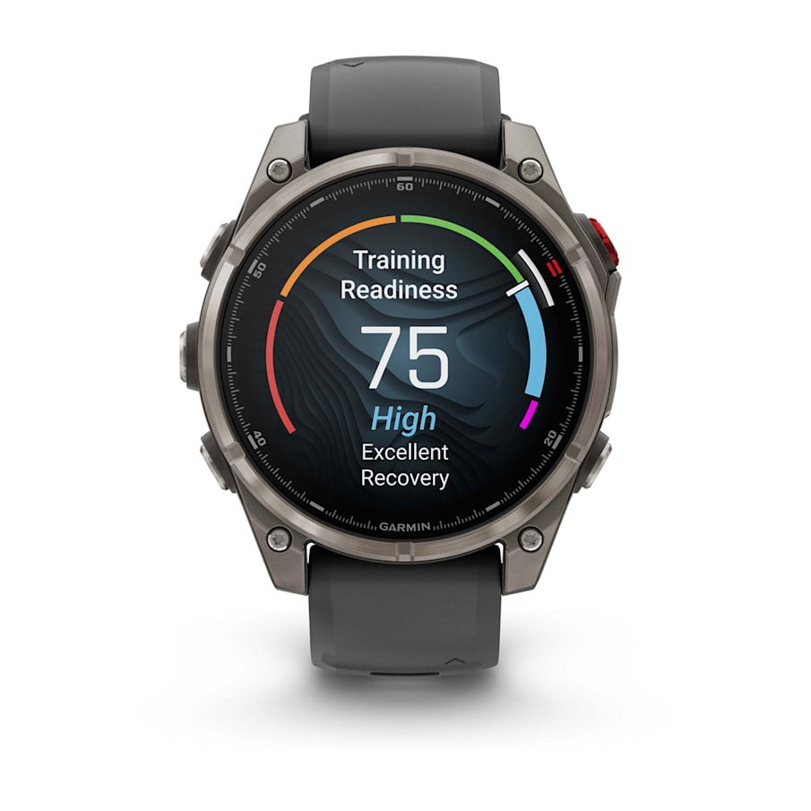fēnix® 8 Pro – 47 mm, AMOLED Sapphire Titanium with Graphite/Black Silicone Band