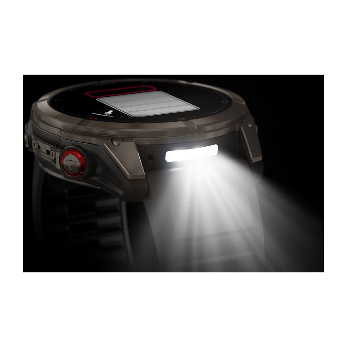 fēnix® 8 Pro – 51 mm AMOLED Sapphire Titanium with Graphite/Black Silicone Band