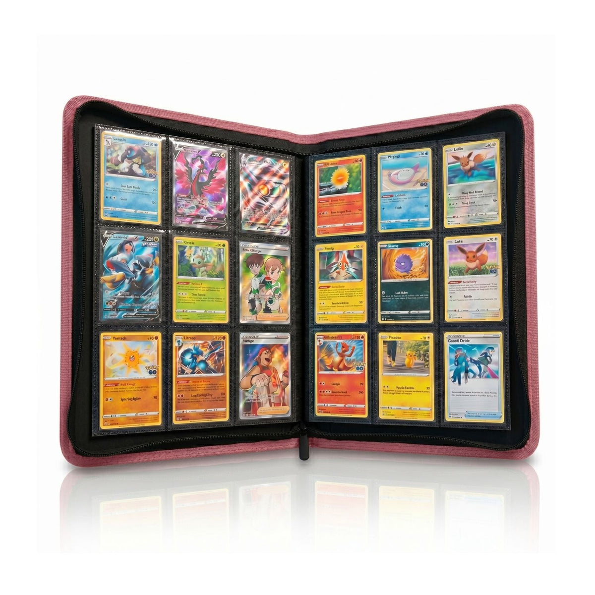 EVORETRO 9-Pocket Zip-Up Trading Card Zipper Binder for 360 cards