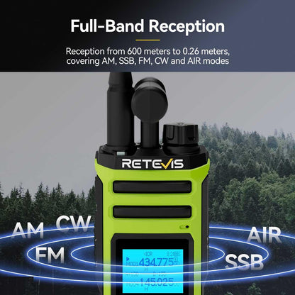 Retevis A3 All-Mode Receiver (SSB/CW/AM/FM) & Quad-Band FM Ham Radio
