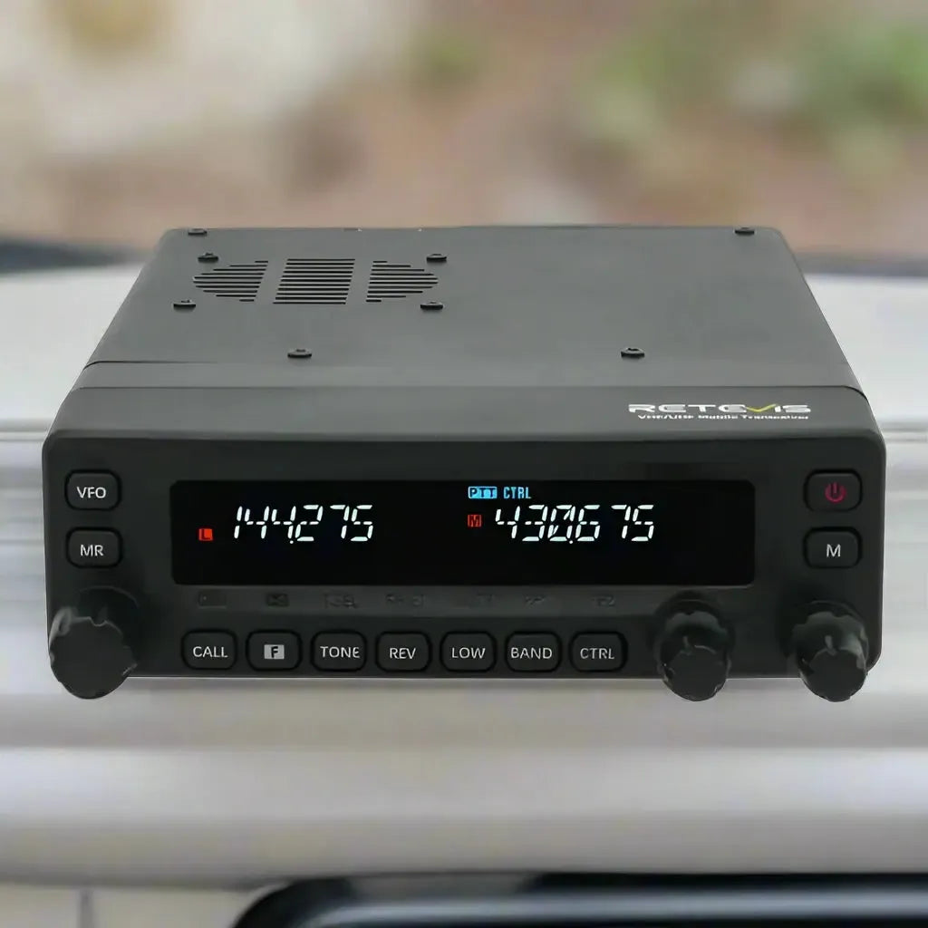 Retevis MA1 50W Dual Band Mobile Ham Radio w/ Wide-Band Receive