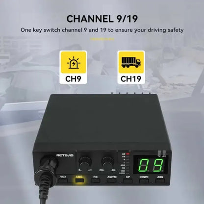 Retevis MB2 40 Channel AM/FM "Plug-and-Play" CB Radio