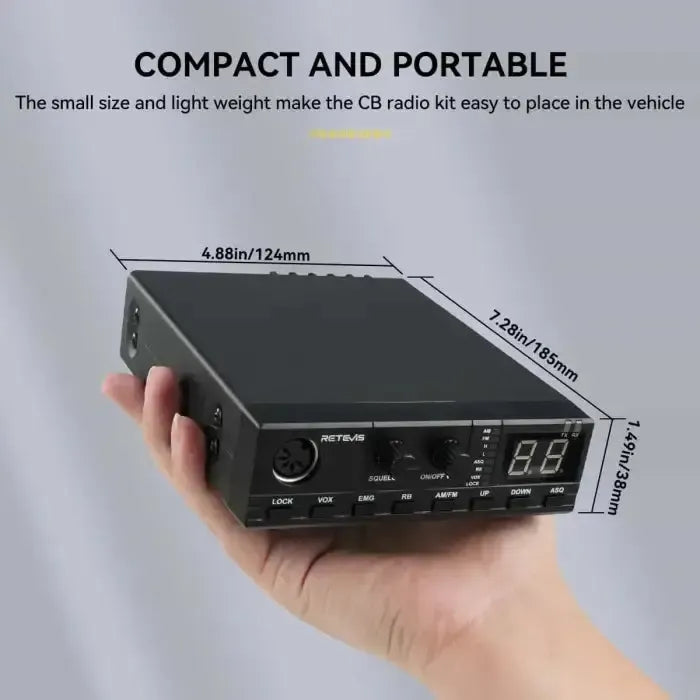 Retevis MB2 40 Channel AM/FM "Plug-and-Play" CB Radio