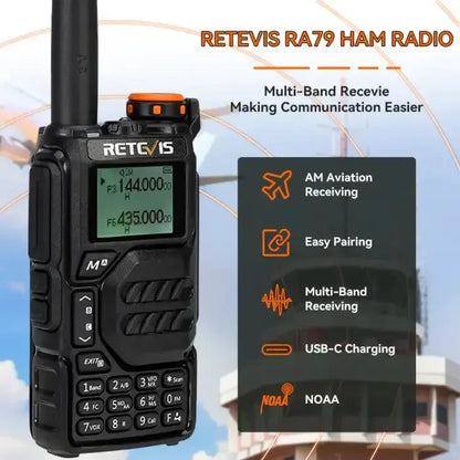 Retevis RA79 (UV-K5) Multiband Ham Radio with Scanner & Frequency Counter
