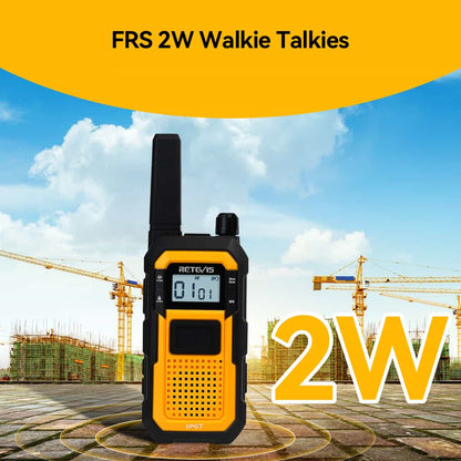 Retevis RB48 Premium Heavy Duty Full Power License Free Construction Job-site Two Way Walkie Talkie Radio