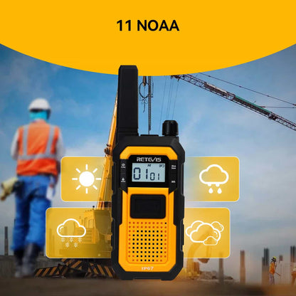 Retevis RB48 Premium Heavy Duty Full Power License Free Construction Job-site Two Way Walkie Talkie Radio