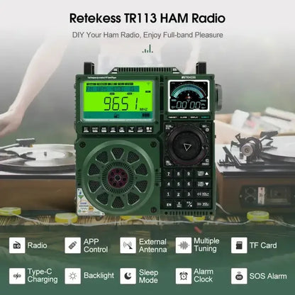 Retevis Retekess TR113 AM / FM / SSB / SW / MW / VHF / UHF Radio Scanner Receiver