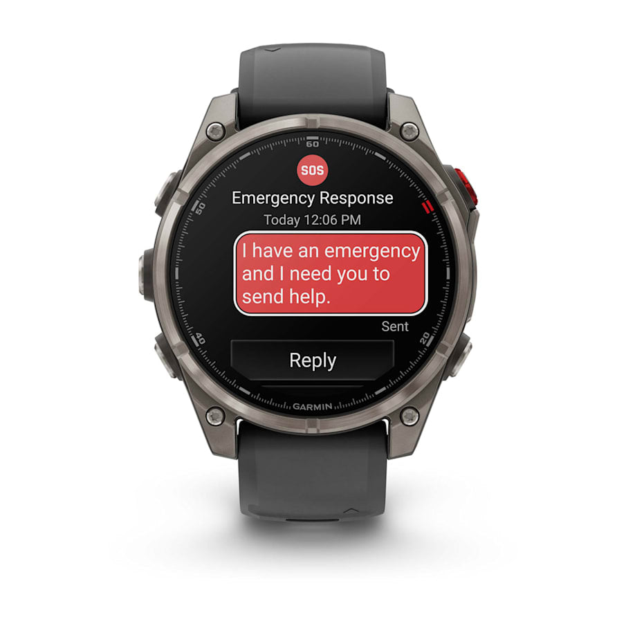 fēnix® 8 Pro – 47 mm, AMOLED Sapphire Titanium with Graphite/Black Silicone Band