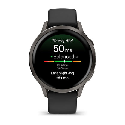 Venu® 4 – 41 mm Slate with Black Silicone Band